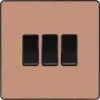 BG Evolve Polished Copper 3G 2 Way Light Switch PCDCP43B 2 BG Evolve Polished Copper 3G 2 Way Light Switch PCDCP43B -RS Electrical Supplies bg evolve polished copper 3g 2 way light switch pcdcp43b