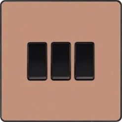 BG Evolve Polished Copper 3G 2 Way Light Switch PCDCP43B
