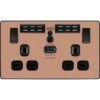 BG Evolve Polished Copper Wi-Fi Extender With 13A Double USB Socket PCDCP22UWRB 1 BG Evolve Polished Copper Wi-Fi Extender With 13A Double USB Socket PCDCP22UWRB -RS Electrical Supplies bg evolve polished copper wi fi extender with 13a double usb socket pcdcp22uwrb