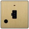 BG Evolve Satin Brass 13A Unswitched Spur With LED And Flex Outlet PCDSB54B