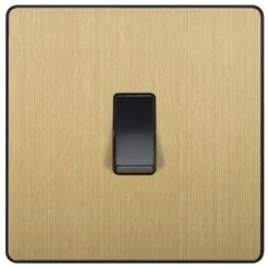BG Evolve Satin Brass 1G 2W Light Switch PCDSB12B