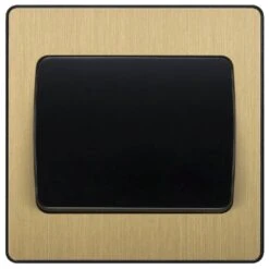 BG Evolve Satin Brass 1G 2W Wide Rocker Light Switch PCDSB12WB