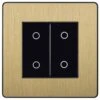 BG Evolve Satin Brass 2G Master Touch Dimmer Switch PCDSBTDM2B -RS Electrical Supplies bg evolve satin brass 2g master touch dimmer switch pcdsbtdm2b