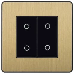 BG Evolve Satin Brass 2G Master Touch Dimmer Switch PCDSBTDM2B
