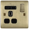 BG Nexus Metal Antique Brass 13A Single USB Socket With 18W A+C NAB21UAC18B 1 BG Nexus Metal Antique Brass 13A Single USB Socket With 18W A+C NAB21UAC18B -RS Electrical Supplies bg nexus metal antique brass 13a single usb socket with 18W A C NAB21UAC18B
