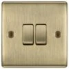 BG Nexus Metal Antique Brass 2G 2W Light Switch NAB42 2 BG Nexus Metal Antique Brass 2G 2W Light Switch NAB42 -RS Electrical Supplies bg nexus metal antique brass 2g 2w light switch nab42