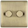 BG Nexus Metal Antique Brass 2G Dimmer Switch NAB82 -RS Electrical Supplies bg nexus metal antique brass 2g dimmer switch nab82