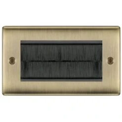 BG Nexus Metal Antique Brass 4G Cable Brush Outlet NABEMR4BR