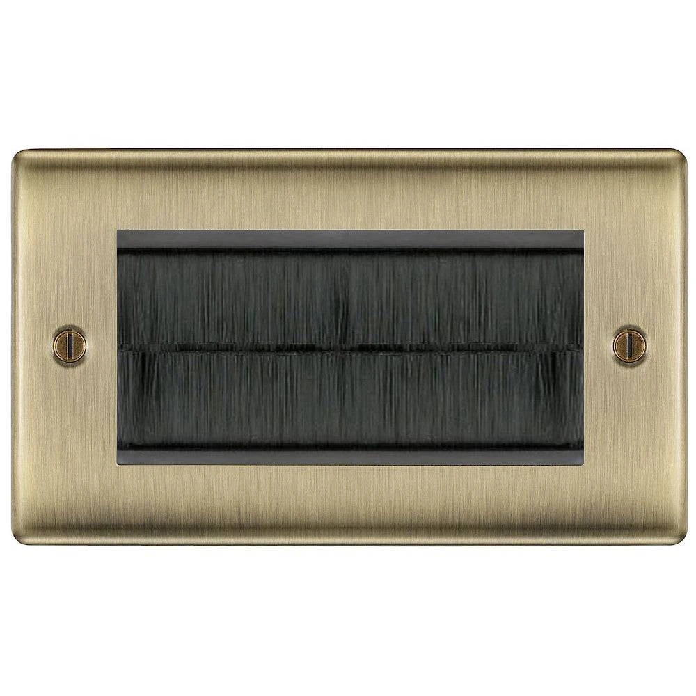 BG Nexus Metal Antique Brass 4G Cable Brush Outlet NABEMR4BR 3 BG Nexus Metal Antique Brass 4G Cable Brush Outlet NABEMR4BR