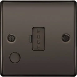 BG Nexus Metal Black Nickel 13A Unswitched Spur With Flex NBN55