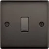 BG Nexus Metal Black Nickel 1G 2W Light Switch NBN12 -RS Electrical Supplies bg nexus metal black nickel 1g 2w light switch nbn12 available from RS Electrical