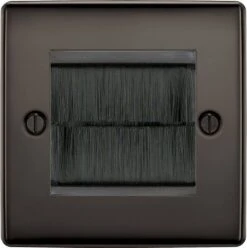 BG Nexus Metal Black Nickel 2G Cable Brush Outlet NBNEMS2BR