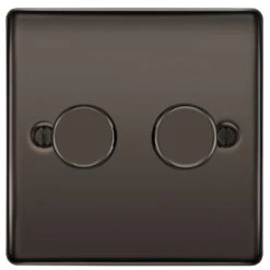 BG Nexus Metal Black Nickel 2G Dimmer Switch NBN82
