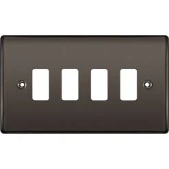 BG Nexus Metal Black Nickel 4G Grid Plate RNBN4