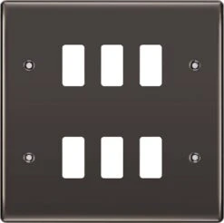 BG Nexus Metal Black Nickel 6G Grid Plate RNBN6