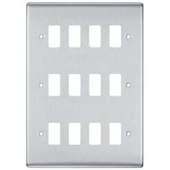 BG Nexus Metal Brushed Steel 12G Grid Plate RNBS12