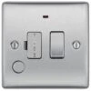 BG Nexus Metal Brushed Steel 13A Switched Spur With Neon & Flex NBS53 -RS Electrical Supplies bg nexus metal brushed steel 13a switched spur with neon flex nbs53