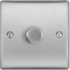 BG Nexus Metal Brushed Steel 1G Dimmer Switch NBS81 1 BG Nexus Metal Brushed Steel 1G Dimmer Switch NBS81 -RS Electrical Supplies bg nexus metal brushed steel 1g dimmer switch nbs81