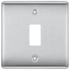 BG Nexus Metal Brushed Steel 1G Grid Plate RNBS1 -RS Electrical Supplies bg nexus metal brushed steel 1g grid plate rnbs1