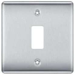 BG Nexus Metal Brushed Steel 1G Grid Plate RNBS1