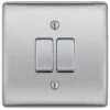 BG Nexus Metal Brushed Steel 2W & Intermediate Light Switch NBS2WINT 1 BG Nexus Metal Brushed Steel 2W & Intermediate Light Switch NBS2WINT -RS Electrical Supplies bg nexus metal brushed steel 2w intermediate light switch nbs2wint