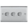 BG Nexus Metal Brushed Steel 3G Dimmer Switch NBS83 -RS Electrical Supplies bg nexus metal brushed steel 3g dimmer switch nbs83