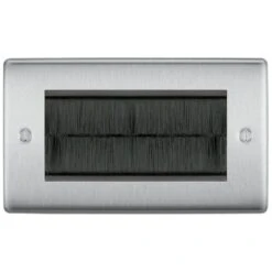 BG Nexus Metal Brushed Steel 4G Cable Brush Outlet NBSEMR4BR