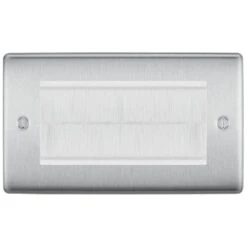 BG Nexus Metal Brushed Steel 4G Cable Brush Outlet NBSEMR4BRW