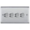 BG Nexus Metal Brushed Steel 4G Dimmer Switch NBS84 -RS Electrical Supplies bg nexus metal brushed steel 4g dimmer switch nbs84
