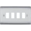 BG Nexus Metal Brushed Steel 4G Grid Plate RNBS4