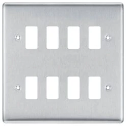 BG Nexus Metal Brushed Steel 8G Grid Plate RNBS8