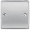 BG Nexus Metal Brushed Steel Single Blank Plate NBS94 -RS Electrical Supplies bg nexus metal brushed steel single blank plate nbs94