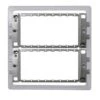 BG Nexus Metal & Moulded PVC Grid Frame RFR34 (PK Of 2) 2 BG Nexus Metal & Moulded PVC Grid Frame RFR34 (PK Of 2) -RS Electrical Supplies bg nexus metal moulded pvc grid frame rfr34 pk of 2