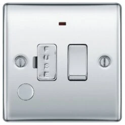 BG Nexus Metal Polished Chrome 13A Switched Spur With Neon & Flex NPC53