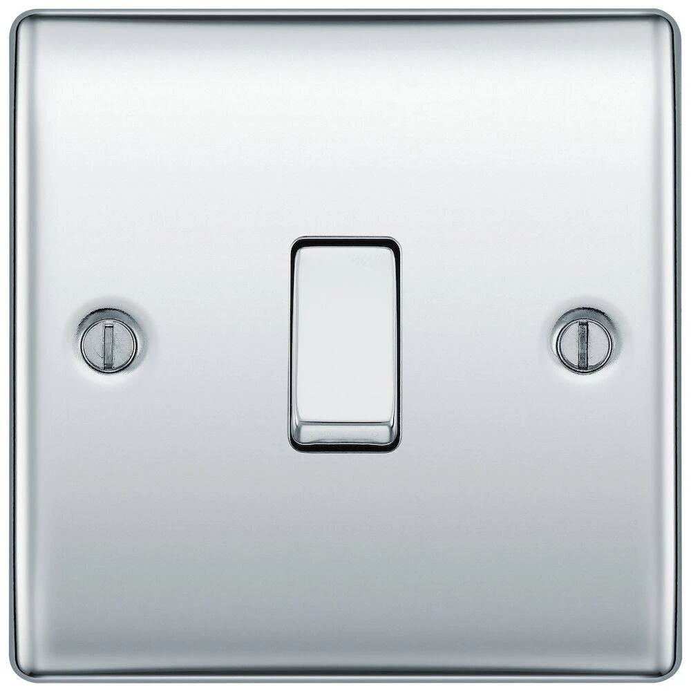 BG Nexus Metal Polished Chrome 1G 2W Light Switch NPC12 3 BG Nexus Metal Polished Chrome 1G 2W Light Switch NPC12