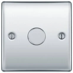 BG Nexus Metal Polished Chrome 1G Dimmer Switch NPC81