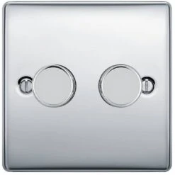 BG Nexus Metal Polished Chrome 2G Dimmer Switch NPC82