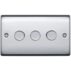 BG Nexus Metal Polished Chrome 3G Dimmer Switch NPC83