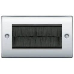 BG Nexus Metal Polished Chrome 4G Cable Brush Outlet NPCEMR4BR