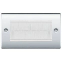 BG Nexus Metal Polished Chrome 4G Cable Brush Outlet NPCEMR4BRW