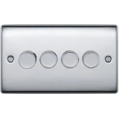 BG Nexus Metal Polished Chrome 4G Dimmer Switch NPC84