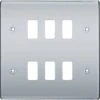 BG Nexus Metal Polished Chrome 6G Grid Plate RNPC6 1 BG Nexus Metal Polished Chrome 6G Grid Plate RNPC6 -RS Electrical Supplies bg nexus metal polished chrome 6g grid plate rnpc6