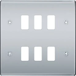 BG Nexus Metal Polished Chrome 6G Grid Plate RNPC6