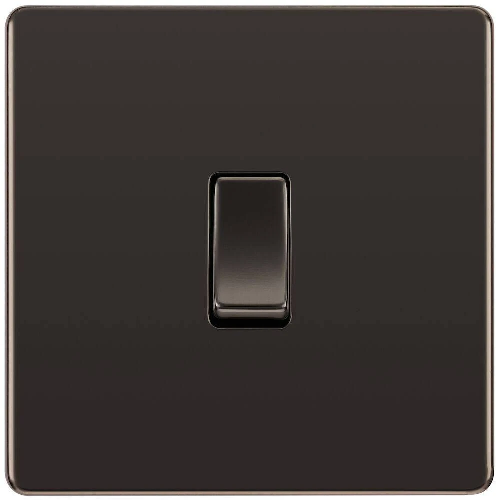 BG Nexus Screwless Black Nickel 1G 2W Light Switch FBN12 3 BG Nexus Screwless Black Nickel 1G 2W Light Switch FBN12