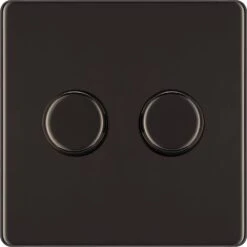 BG Nexus Screwless Black Nickel 2G Dimmer Switch FBN82