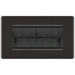 BG Nexus Screwless Black Nickel 4G Cable Brush Outlet FBNEMR4BR