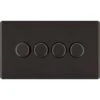 BG Nexus Screwless Black Nickel 4G Dimmer Switch FBN84 -RS Electrical Supplies bg nexus screwless black nickel 4g dimmer switch fbn84