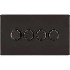 BG Nexus Screwless Black Nickel 4G Dimmer Switch FBN84
