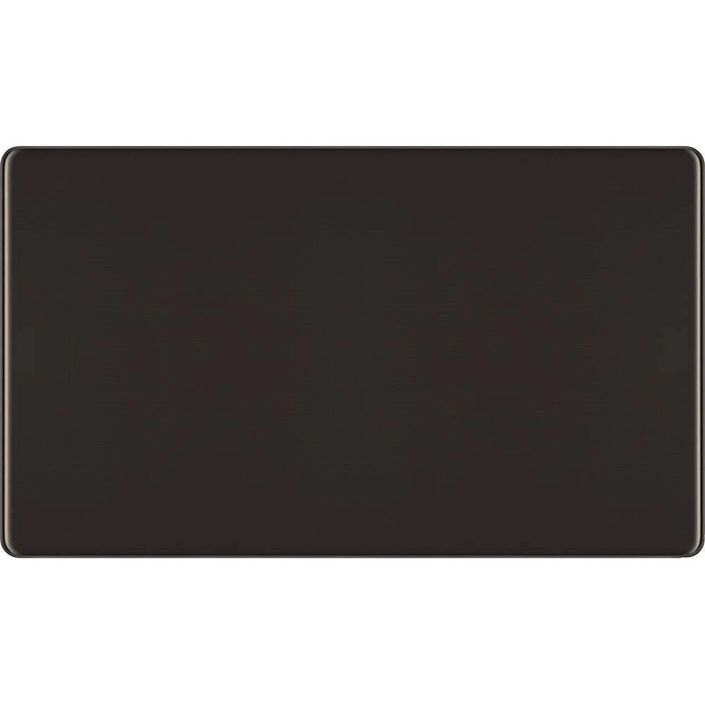 BG Nexus Screwless Black Nickel Double Blank Plate FBN95 3 BG Nexus Screwless Black Nickel Double Blank Plate FBN95