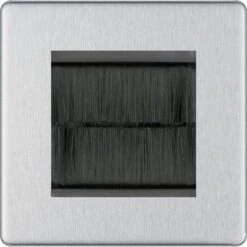 BG Nexus Screwless Brushed Steel 2G Cable Brush Outlet FBSEMS2BR